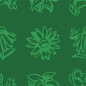 green flowers pattern background tile