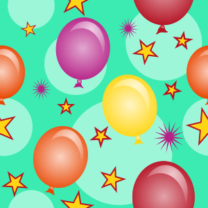 balloons party pattern tile