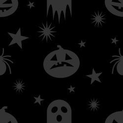 Black halloween ghost pumpkin spider background tile 1019