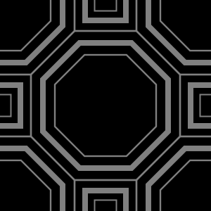 Black squares octagons pattern background tile 1024