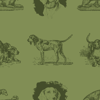 Green pets dogs animals pattern background tile 1039