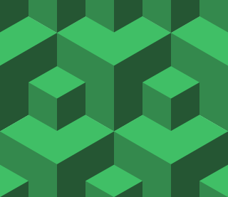 green hexagon cubes pattern background tile