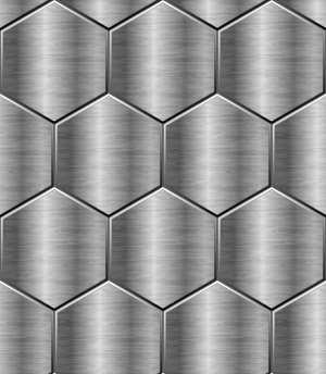 Grey metal hexagons pattern background tile 1036