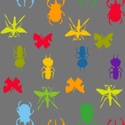 Insects pattern background tile 1012
