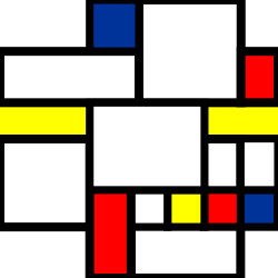 Piet Mondriaan pattern background tile 1038