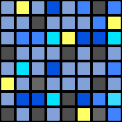 yellow blue squares