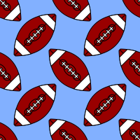 Rugby ball brown blue pattern background tile