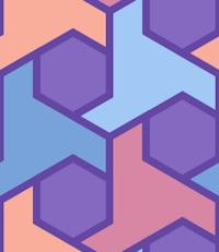 pastel purple blue orange hexagons pattern background 1094