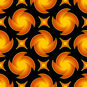 red orange black stars fireballs pattern background 1097