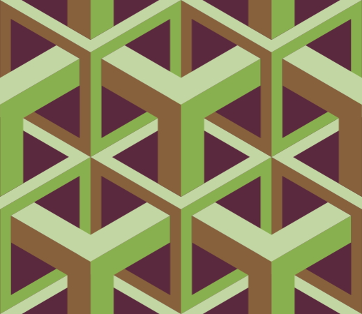 hexagon basketry blue green brown pattern background