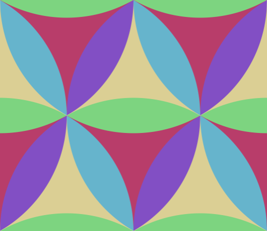 hexagon circles pattern background tile