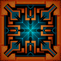 red orange blue metallic pattern background tile