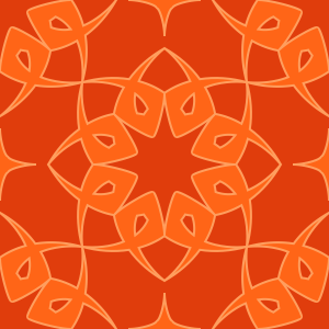 Orange pattern stars circles background tile 1029