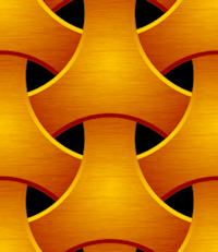 Orange metallic circles basketry pattern background tile 1033