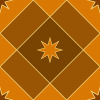 Orange stars diamonds pattern background tile 1046