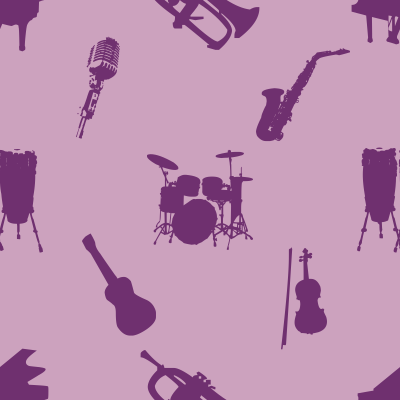 purple music classical pattern background tile 1031