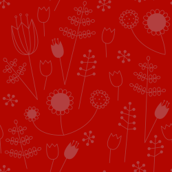 Red flowers pattern background tile 1009