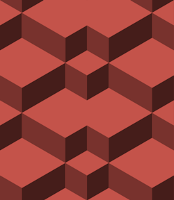 red ocher cubes vector pattern background tile