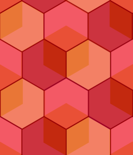 Red hexagons transparant pattern background tile 1038