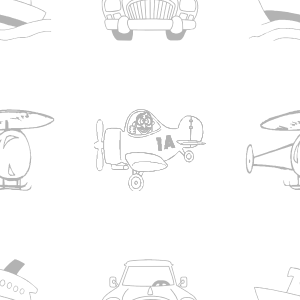 White transport airplane motorcycle pattern background tile 1022