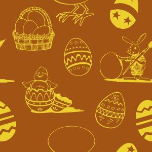 yellow brown easter eggs pattern background tile