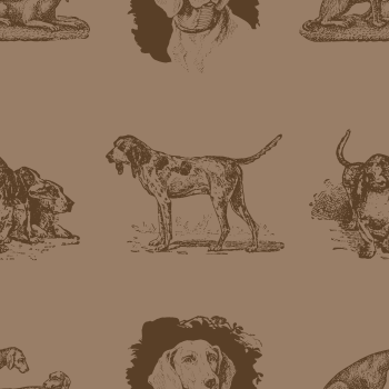 brown pets dogs vector pattern background tile 1036