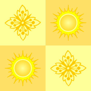 summer sun flowers yellow pattern background tile 1038