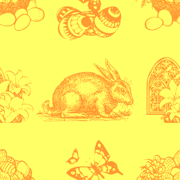 yellow easter pattern background tile 1048