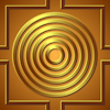 golden circles repeating pattern background tile